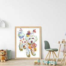 Load image into Gallery viewer, Huancan - Flower And Animal - Puppy - 50*60CM 9CT 4 Stamped Cross Stitch
