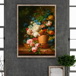 Oil Painting Bouquet 30*40CM(Canvas) Full Round Drill Diamond Painting