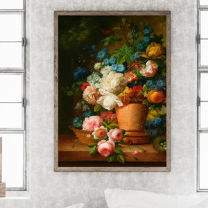 Oil Painting Bouquet 30*40CM(Canvas) Full Round Drill Diamond Painting