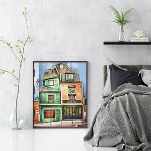 Huancan - House - 45*60CM 11CT 3 Stamped Cross Stitch