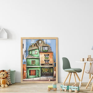 Huancan - House - 45*60CM 11CT 3 Stamped Cross Stitch