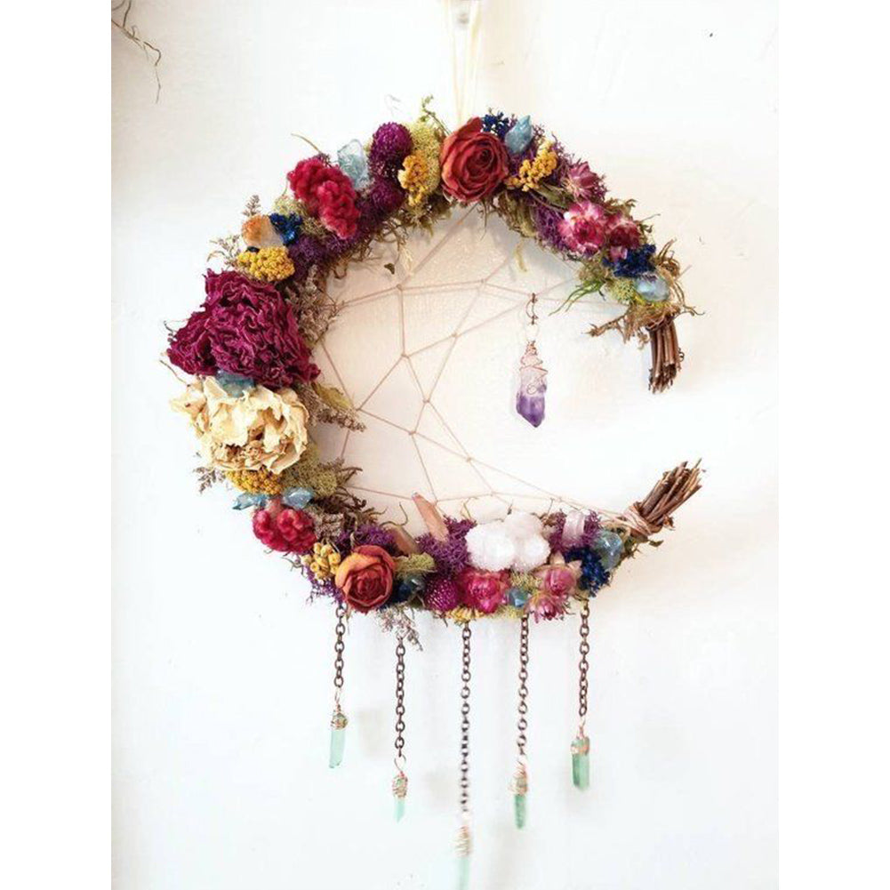Dreamcatcher And Flowers 30*40CM(Canvas) Full Round Drill Diamond Painting