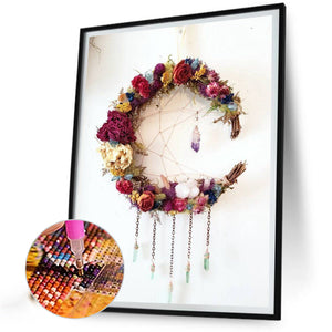 Dreamcatcher And Flowers 30*40CM(Canvas) Full Round Drill Diamond Painting