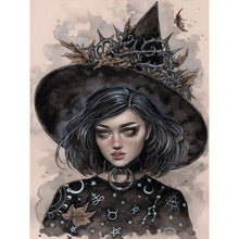 Load image into Gallery viewer, Dark Gothic Girl 30*40CM(Canvas) Full Round Drill Diamond Painting
