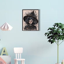 Load image into Gallery viewer, Dark Gothic Girl 30*40CM(Canvas) Full Round Drill Diamond Painting
