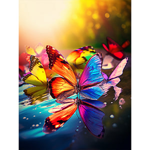 Butterfly 30*40CM(Canvas) Full Round Drill Diamond Painting