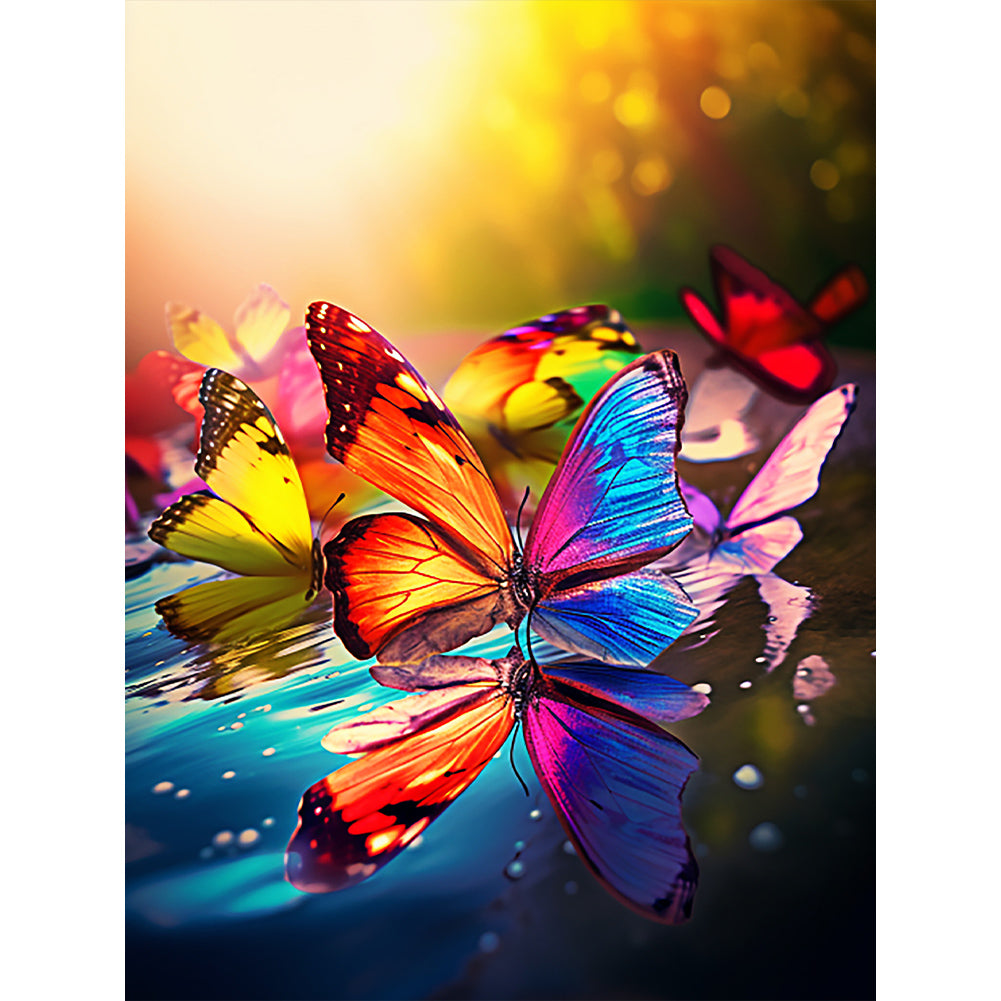 Butterfly 30*40CM(Canvas) Full Round Drill Diamond Painting