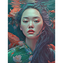 Load image into Gallery viewer, Woman And Flowers 30*40CM(Canvas) Full Round Drill Diamond Painting
