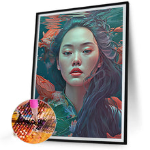Load image into Gallery viewer, Woman And Flowers 30*40CM(Canvas) Full Round Drill Diamond Painting
