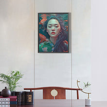 Load image into Gallery viewer, Woman And Flowers 30*40CM(Canvas) Full Round Drill Diamond Painting

