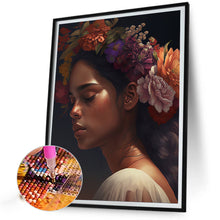 Load image into Gallery viewer, Woman And Flowers 30*40CM(Canvas) Full Round Drill Diamond Painting
