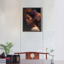 Load image into Gallery viewer, Woman And Flowers 30*40CM(Canvas) Full Round Drill Diamond Painting
