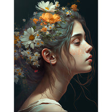 Load image into Gallery viewer, Woman And Flowers 30*40CM(Canvas) Full Round Drill Diamond Painting
