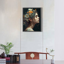 Load image into Gallery viewer, Woman And Flowers 30*40CM(Canvas) Full Round Drill Diamond Painting
