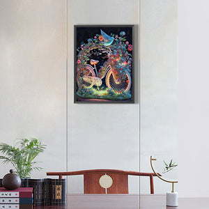 Bicycle Carefully Decorated With Magic 30*40CM(Canvas) Full Round Drill Diamond Painting