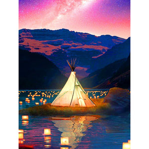 Beautiful Landscapes 30*40CM(Canvas) Full Round Drill Diamond Painting