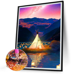 Beautiful Landscapes 30*40CM(Canvas) Full Round Drill Diamond Painting