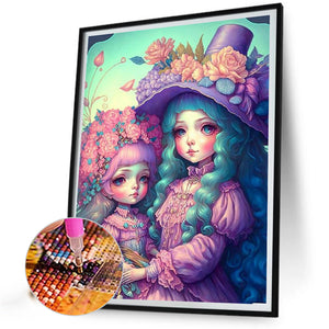 Fruit And Flower Sisters 30*40CM(Canvas) Full Round Drill Diamond Painting