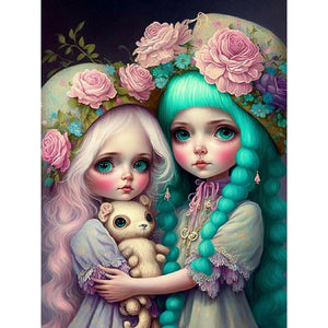 Fruit And Flower Sisters 30*40CM(Canvas) Full Round Drill Diamond Painting
