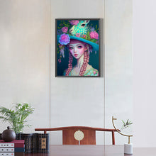 Load image into Gallery viewer, Giraffe Girl 30*40CM(Canvas) Full Round Drill Diamond Painting
