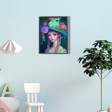 Load image into Gallery viewer, Giraffe Girl 30*40CM(Canvas) Full Round Drill Diamond Painting
