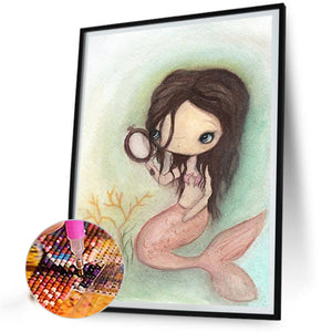 Fishtail Girl 30*40CM(Canvas) Full Round Drill Diamond Painting