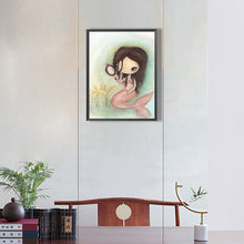 Load image into Gallery viewer, Fishtail Girl 30*40CM(Canvas) Full Round Drill Diamond Painting

