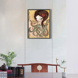 Octopus Girl 30*40CM(Canvas) Full Round Drill Diamond Painting