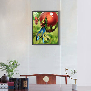 Flying Dragon Perched On Fruit 30*40CM(Canvas) Full Round Drill Diamond Painting