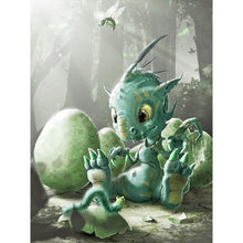 Load image into Gallery viewer, Dinosaur Communicating With Caterpillars 30*40CM(Canvas) Full Round Drill Diamond Painting
