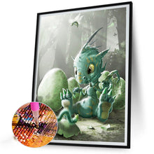 Load image into Gallery viewer, Dinosaur Communicating With Caterpillars 30*40CM(Canvas) Full Round Drill Diamond Painting
