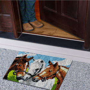 Three Horses - 52*38CM Carpet Embroidery