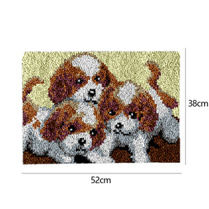 Three Puppies - 52*38CM Carpet Embroidery