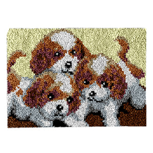 Three Puppies - 52*38CM Carpet Embroidery