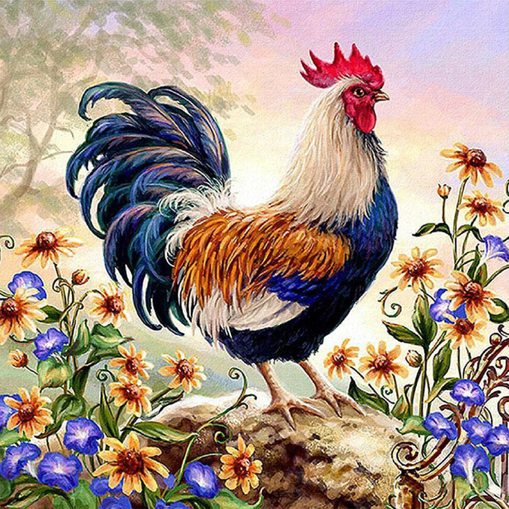 Rooster 50*50CM(Picture) Full Square Drill Diamond Painting