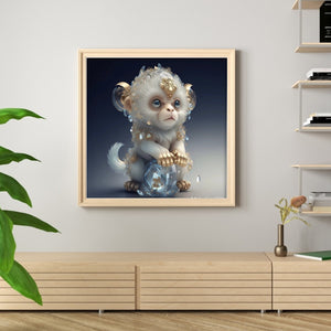 Huancan - Zodiac Sign - Monkey - 45*45CM 9CT 4 Stamped Cross Stitch