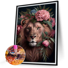 Load image into Gallery viewer, Flowers And Lions 30*40CM(Canvas) Full Round Drill Diamond Painting

