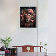 Load image into Gallery viewer, Flowers And Lions 30*40CM(Canvas) Full Round Drill Diamond Painting
