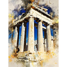 Load image into Gallery viewer, Watercolor-Style Historical Sites 30*40CM(Canvas) Full Round Drill Diamond Painting
