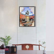 Load image into Gallery viewer, Watercolor-Style Historical Sites 30*40CM(Canvas) Full Round Drill Diamond Painting
