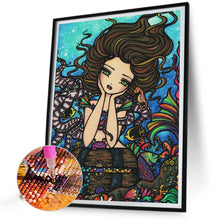 Load image into Gallery viewer, Girl Resting Chin In Underwater World 30*40CM(Canvas) Full Round Drill Diamond Painting
