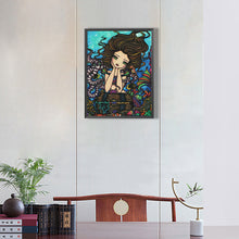 Load image into Gallery viewer, Girl Resting Chin In Underwater World 30*40CM(Canvas) Full Round Drill Diamond Painting
