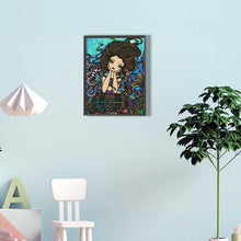 Load image into Gallery viewer, Girl Resting Chin In Underwater World 30*40CM(Canvas) Full Round Drill Diamond Painting
