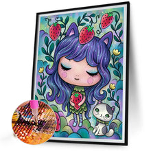 Load image into Gallery viewer, Curly-Haired Cartoon Girl 30*40CM(Canvas) Full Round Drill Diamond Painting
