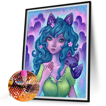Load image into Gallery viewer, Curly-Haired Cartoon Girl 30*40CM(Canvas) Full Round Drill Diamond Painting
