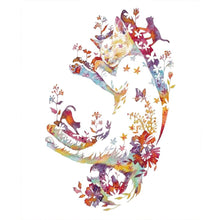 Load image into Gallery viewer, Yishu - Flower And Animal - Sleeping Cat - 50*60CM 11CT 3 Stamped Cross Stitch
