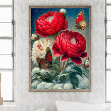 Load image into Gallery viewer, Butterflies, Flowers, And Peonies 30*40CM(Canvas) Full Round Drill Diamond Painting
