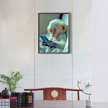Load image into Gallery viewer, Monkey Lying In Bed Playing With Phone 30*40CM(Canvas) Full Round Drill Diamond Painting
