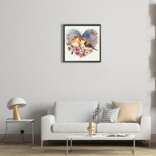 Load image into Gallery viewer, Two Sparrows In A Heart 30*30CM(Canvas) Full Round Drill Diamond Painting
