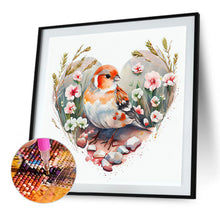Load image into Gallery viewer, A Sparrow In A Heart 30*30CM(Canvas) Full Round Drill Diamond Painting

